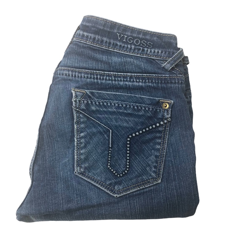 Vigoss Studio Low Rise Stretch Distressed Skinny Jeans